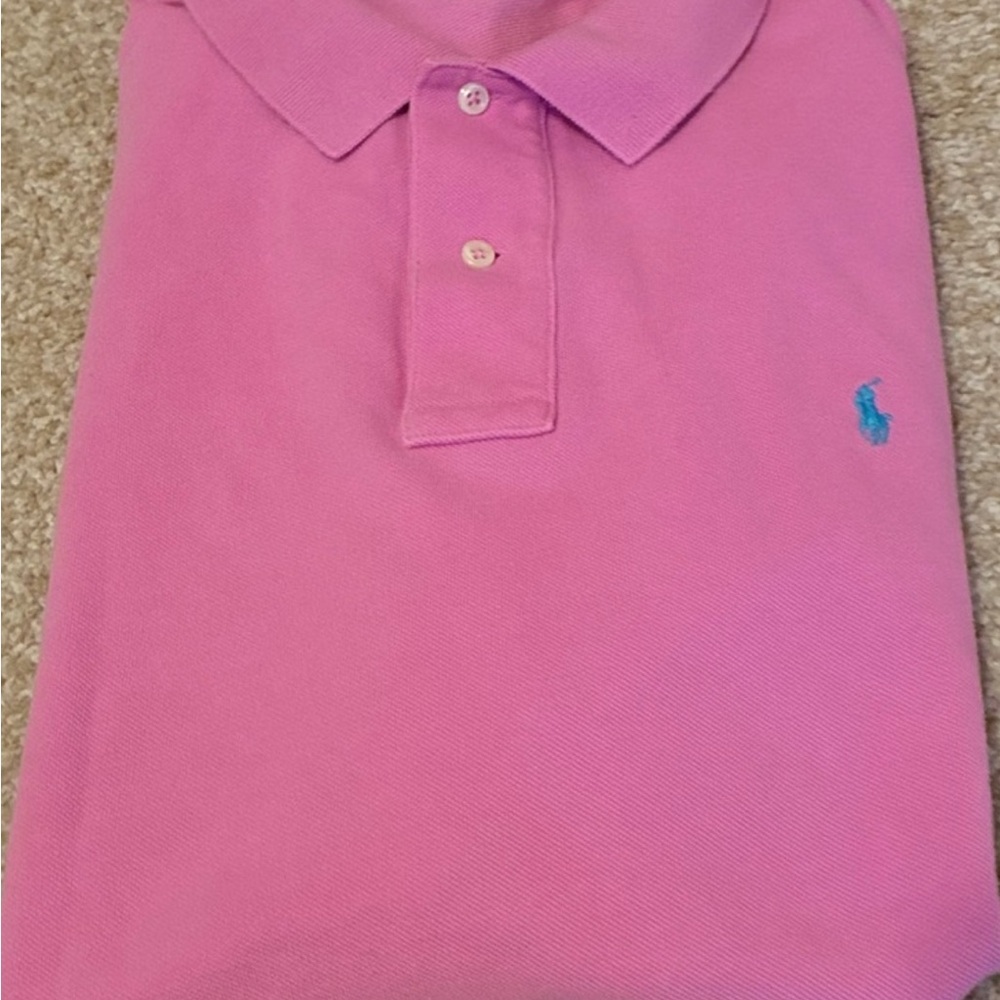 Ralph Lauren Pink Polo with Navy Accents